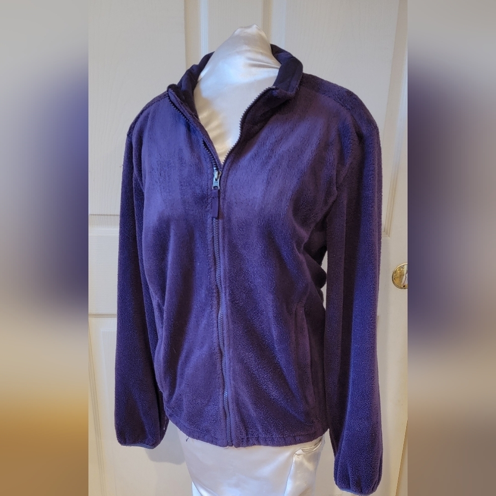 FOR‎ THE REPUBLIC PURPLE FULL ZIP FLEECE JACKET (sz lg)